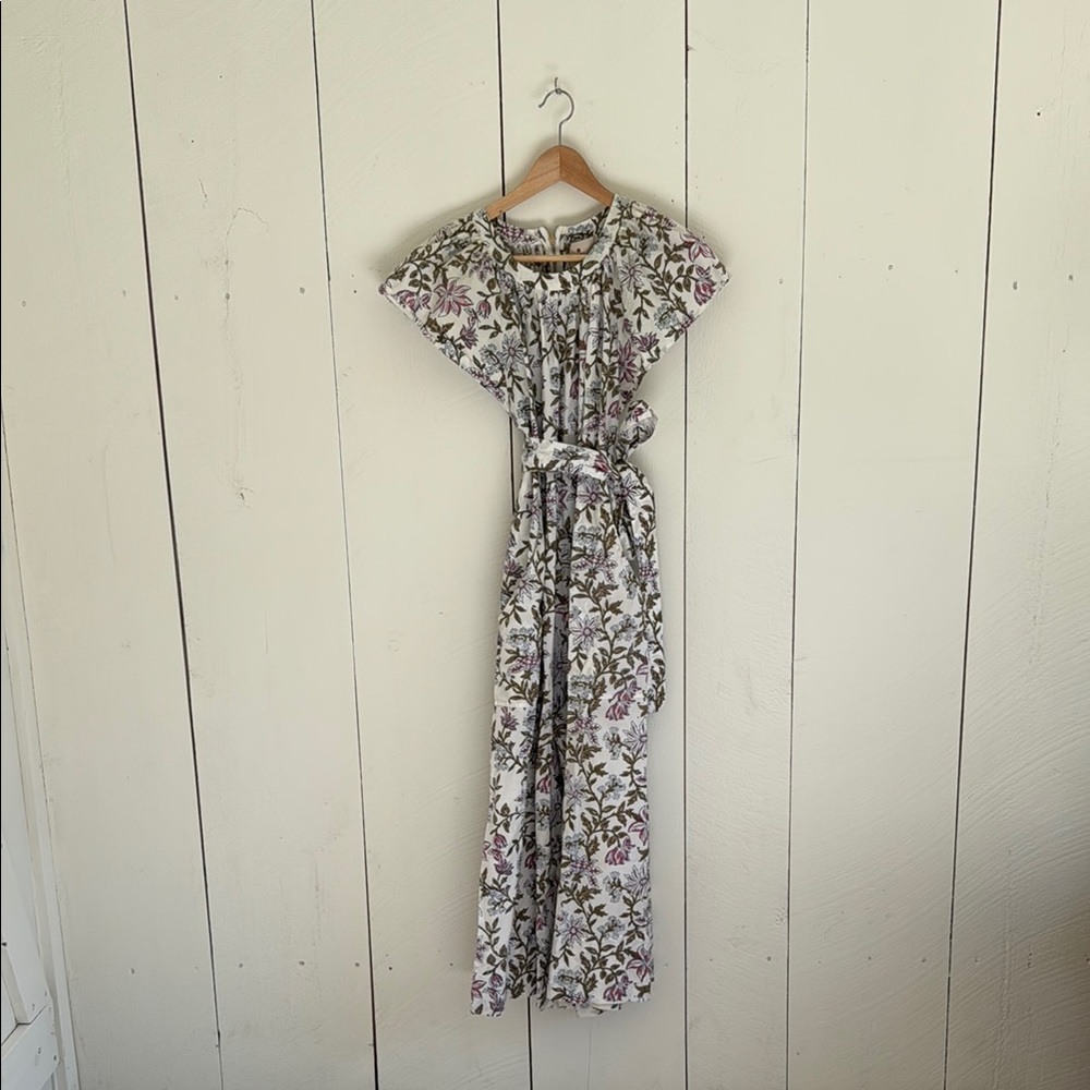 Floral Jumpsuit with Belt